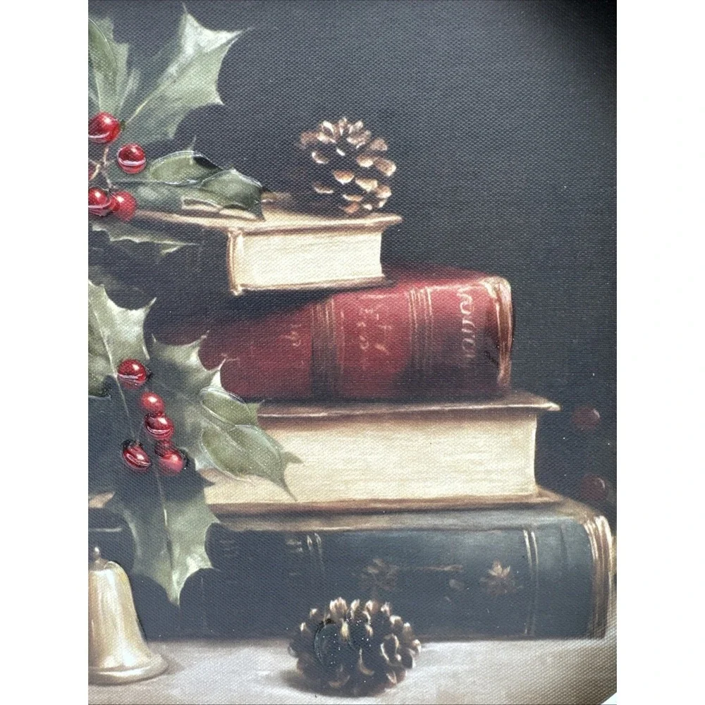 Hobby Lobby Holiday Books & Holly Framed Christmas Wall Decor – NEW